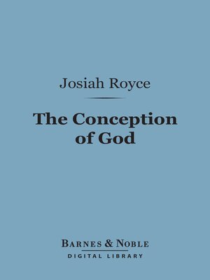 cover image of The Conception of God (Barnes & Noble Digital Library)